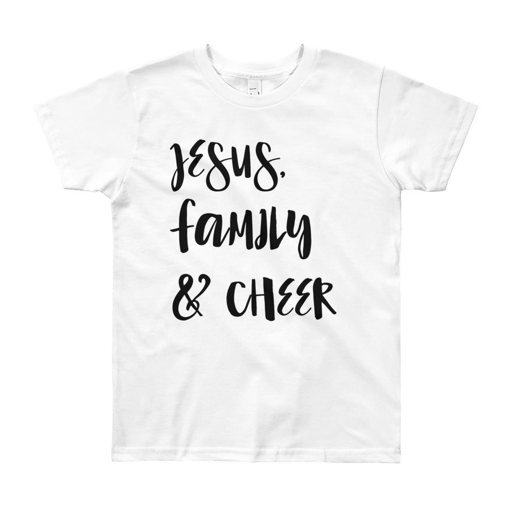 JESUS Family and Cheer Youth Short Sleeve T-Shirt