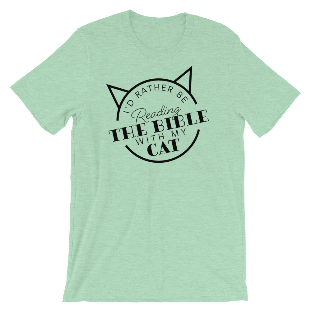 Reading the Bible with my Cat Unisex T-Shirt