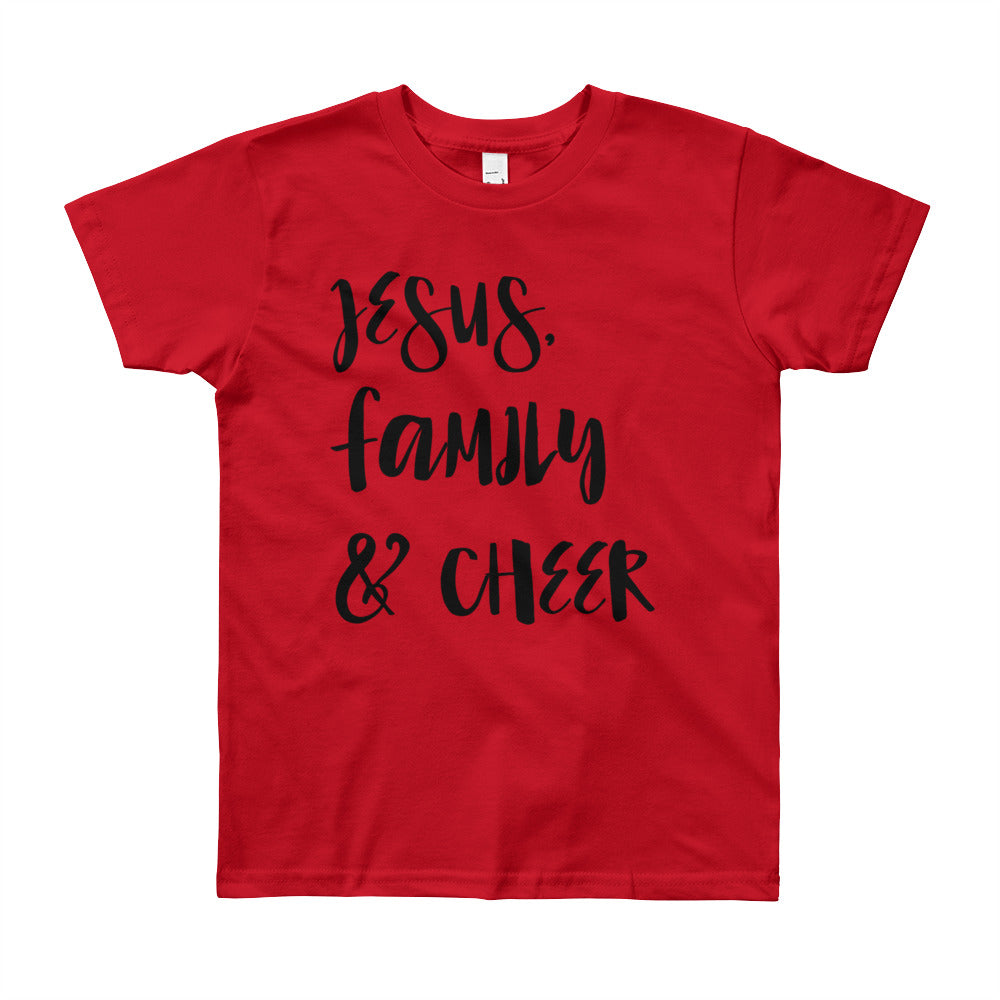 JESUS Family and Cheer Youth Short Sleeve T-Shirt