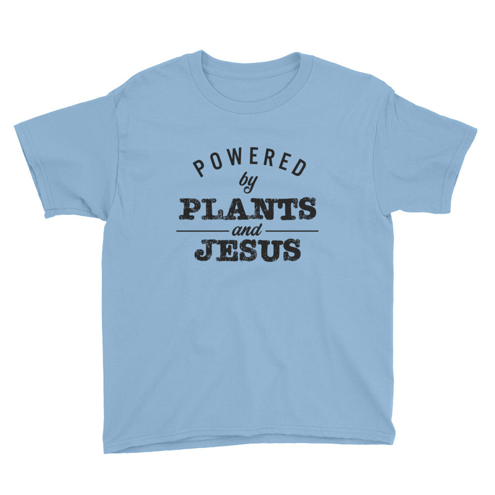 Powered by Plants and Jesus Youth Short Sleeve T-Shirt