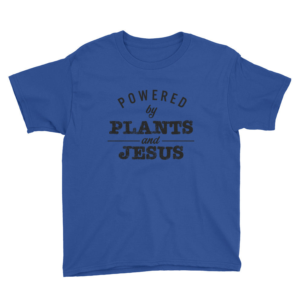 Powered by Plants and Jesus Youth Short Sleeve T-Shirt