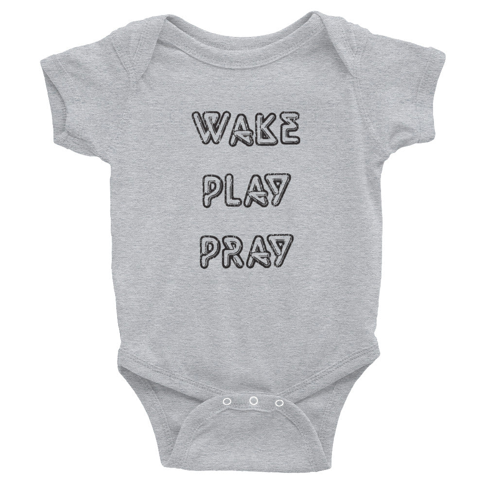 Wake Play Pray Onesie