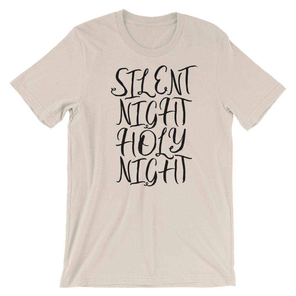 Silent Night script Unisex T-Shirt