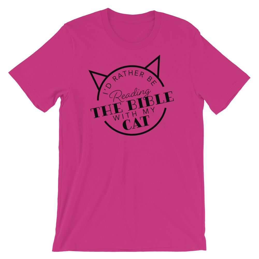 Reading the Bible with my Cat Unisex T-Shirt
