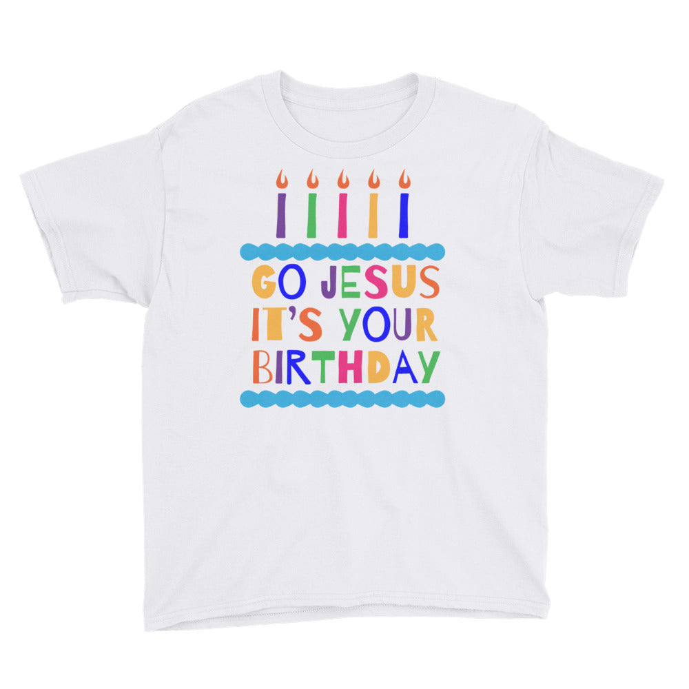 Jesus Birthday Youth Short Sleeve T-Shirt