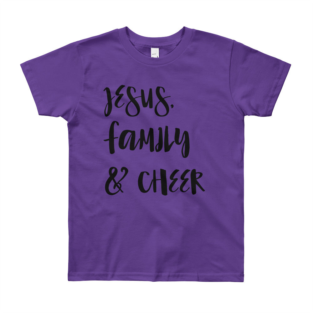 JESUS Family and Cheer Youth Short Sleeve T-Shirt