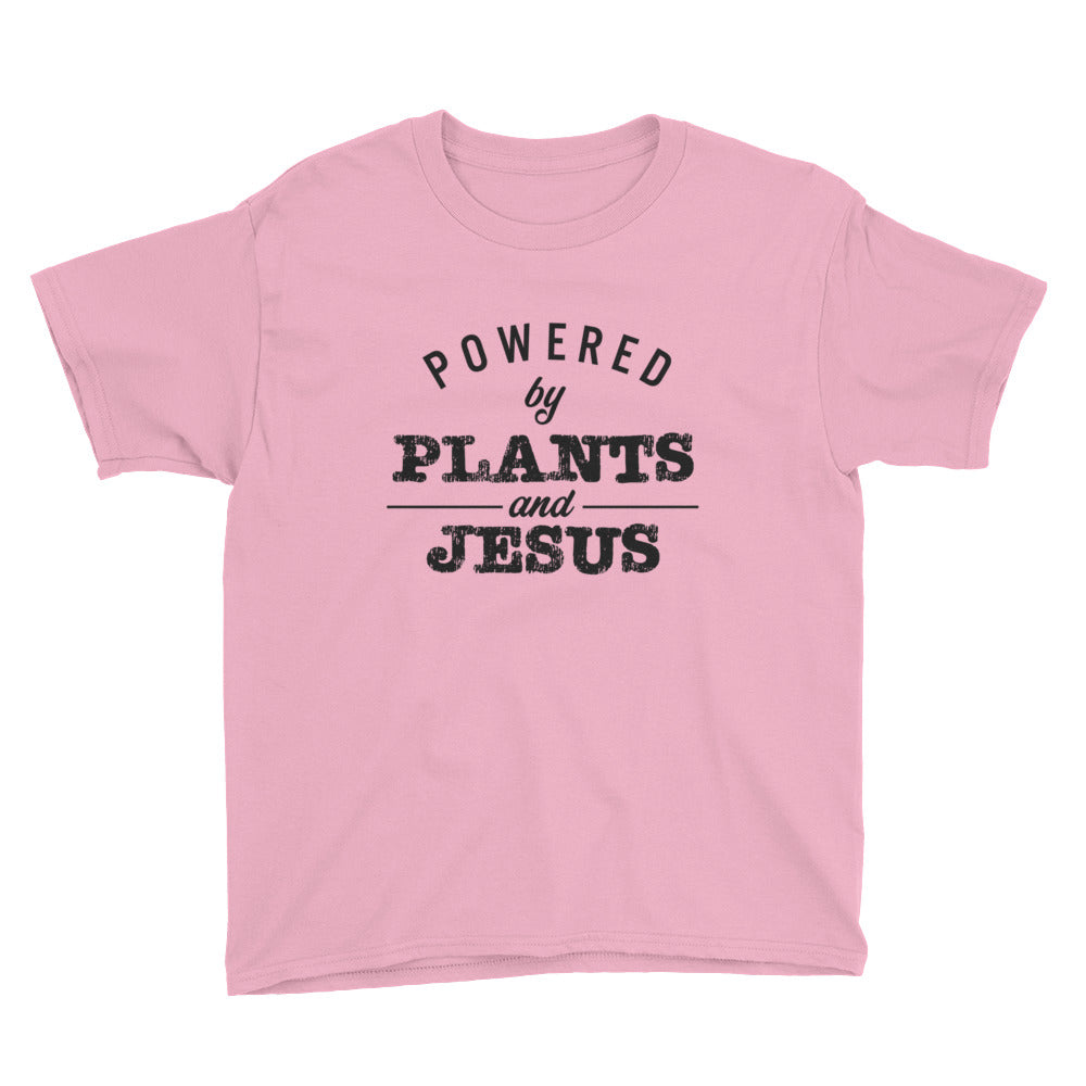 Powered by Plants and Jesus Youth Short Sleeve T-Shirt