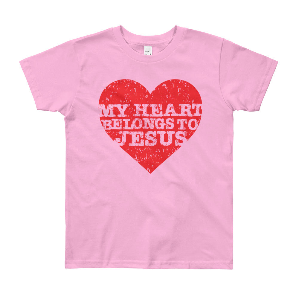 My Heart Belongs Love Youth Short Sleeve T-Shirt