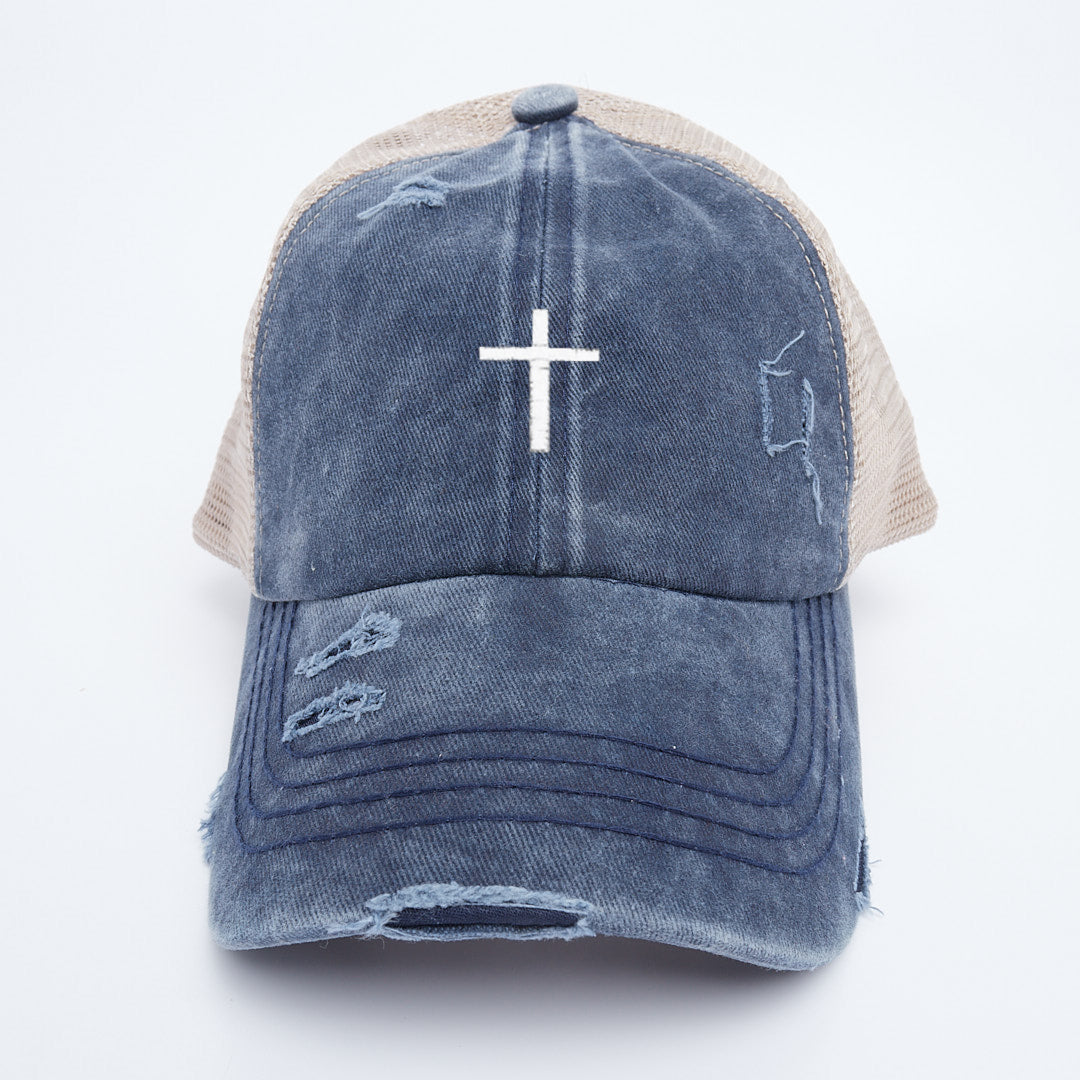Cross Criss Cross Ponytail Hat
