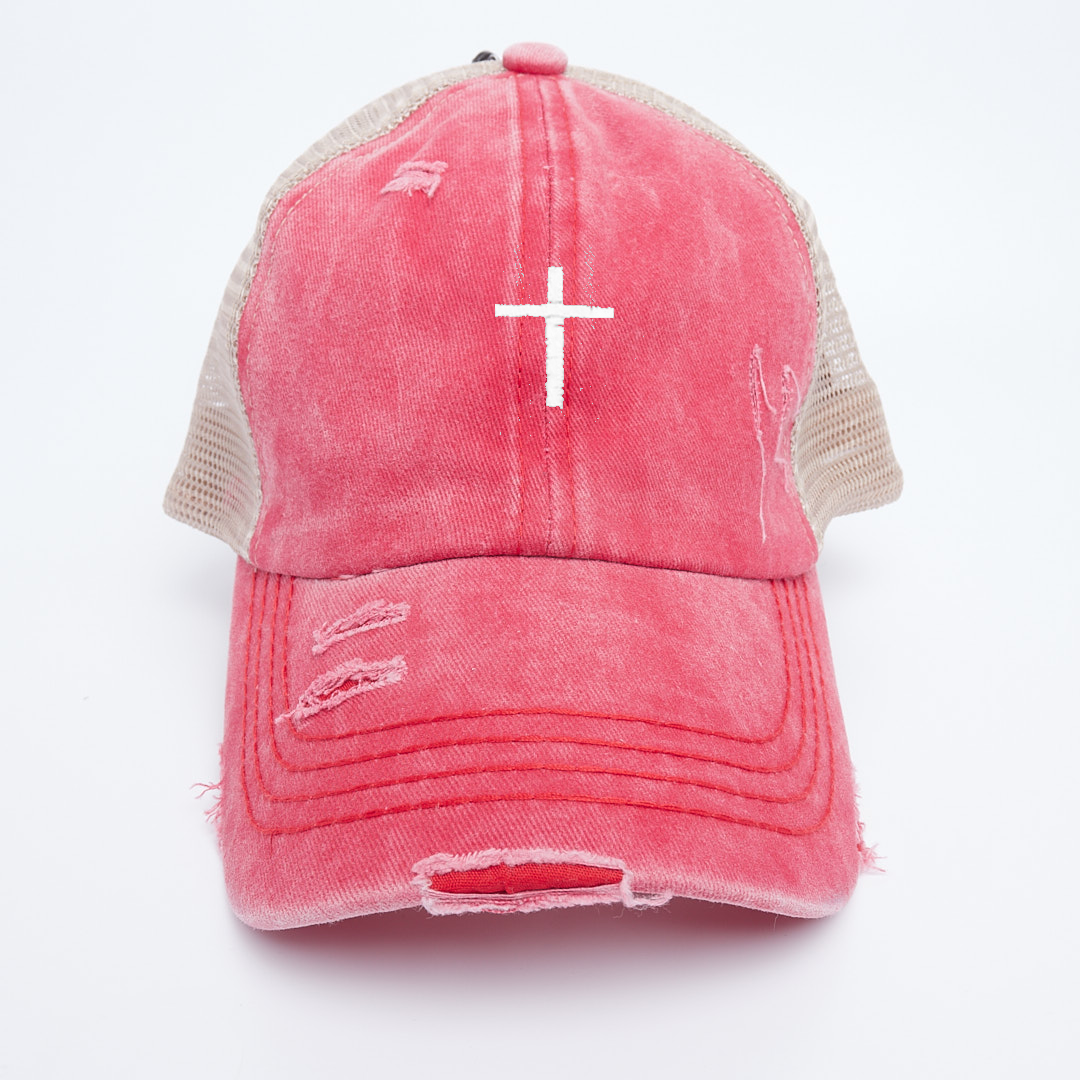 Cross Criss Cross Ponytail Hat