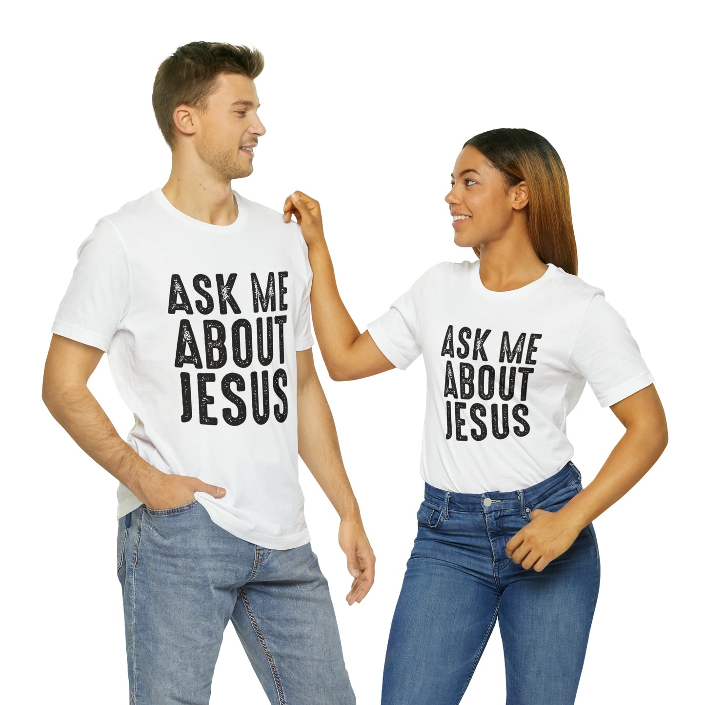 Ask Me About Jesus Short Sleeve Tee