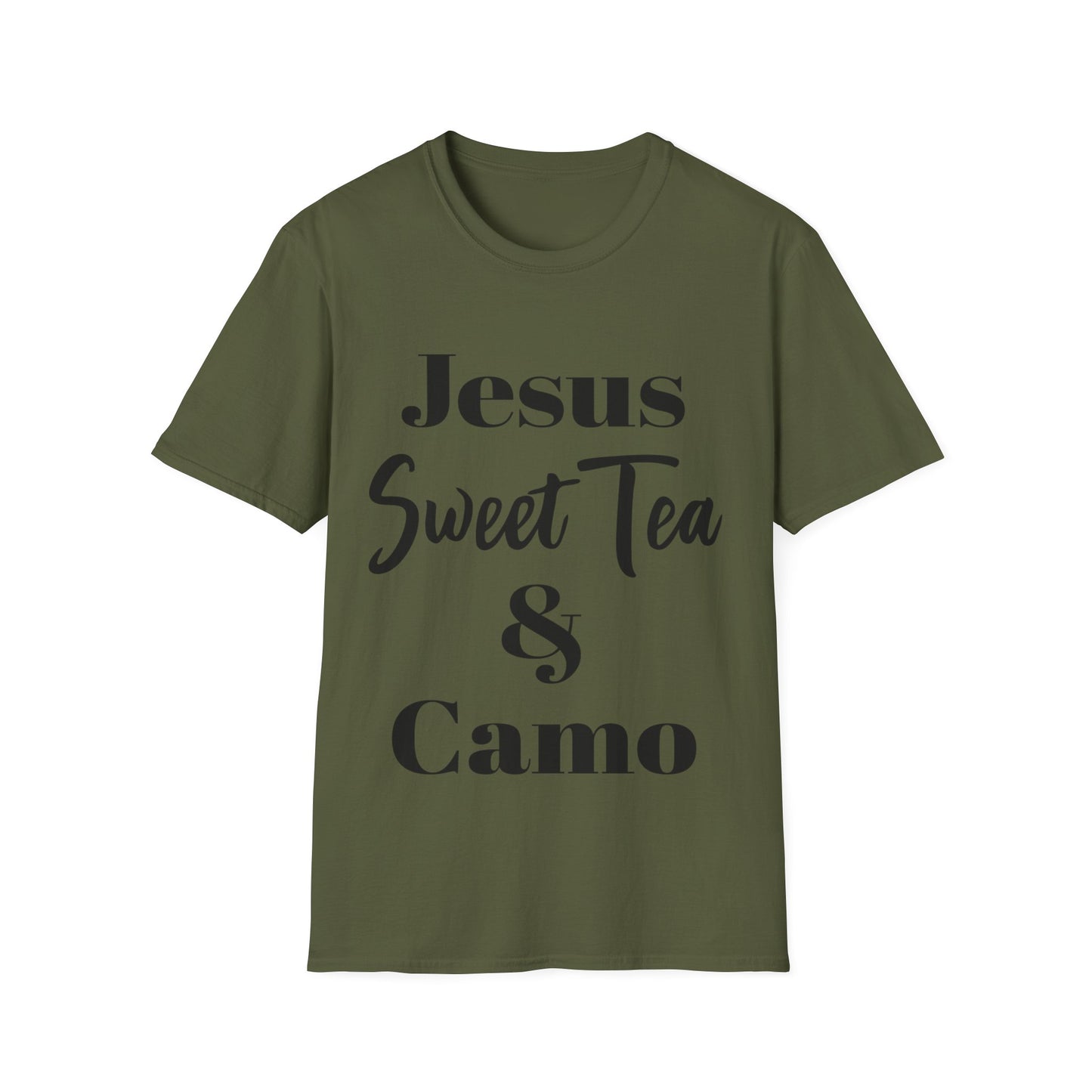 Jesus Sweet Tea and Camo Unisex Softstyle T-Shirt