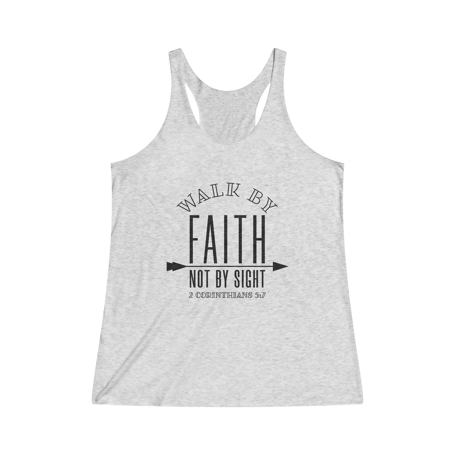 Walk By Faith Women's Tri-Blend Racerback Tank