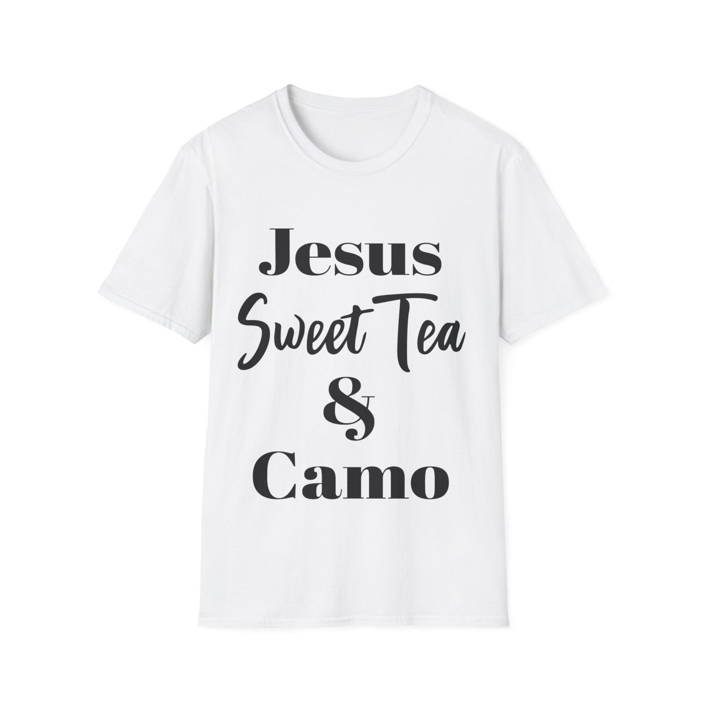 Jesus Sweet Tea and Camo Unisex Softstyle T-Shirt