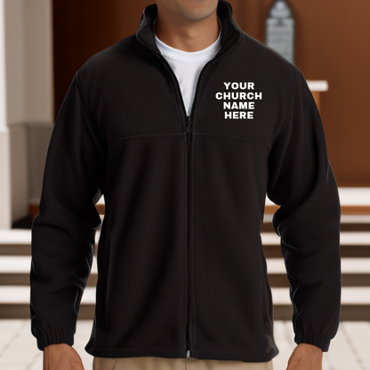 Mens Personalized Church Premium Full-Zip Fleece