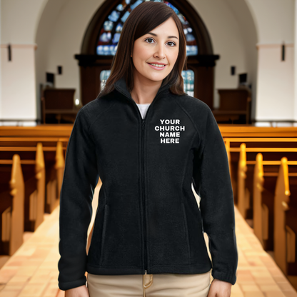 Ladies Personalized Church Premium Full-Zip Fleece
