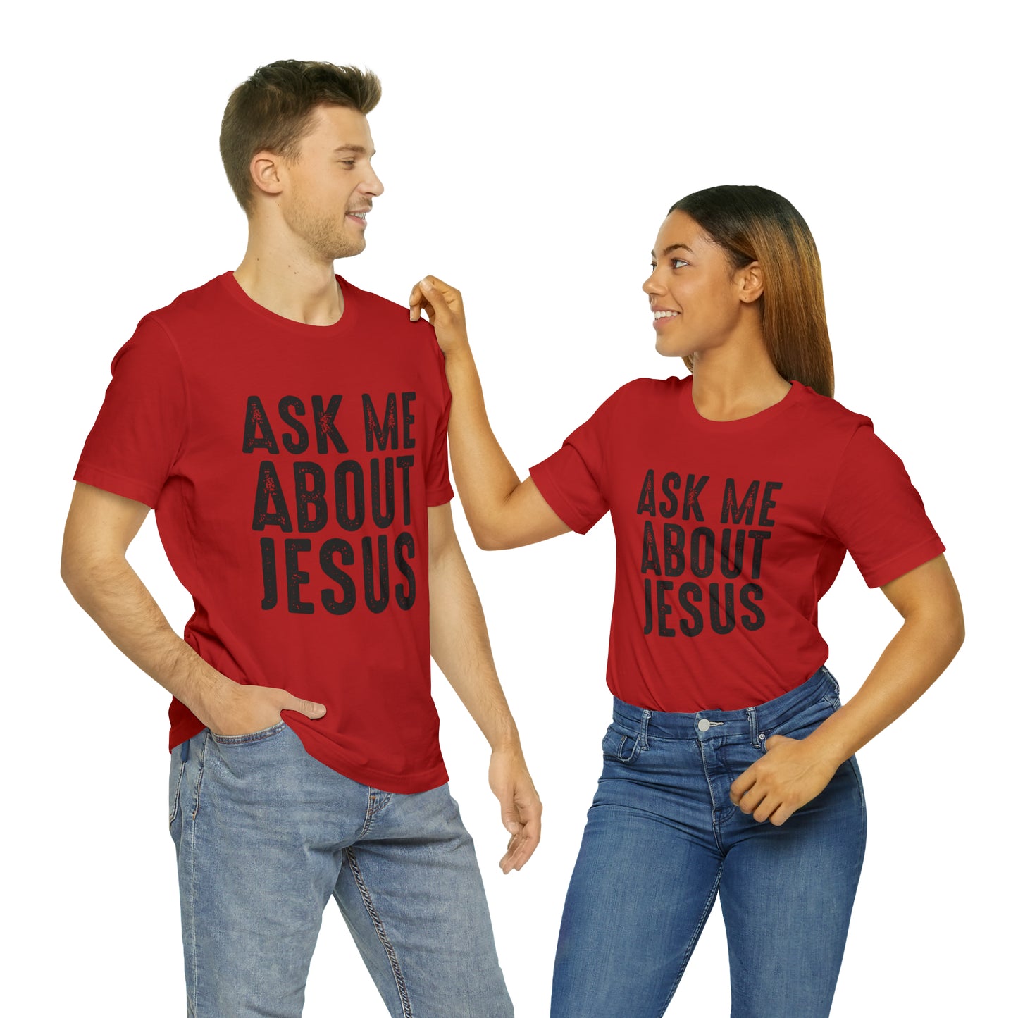Ask Me About Jesus Short Sleeve Tee