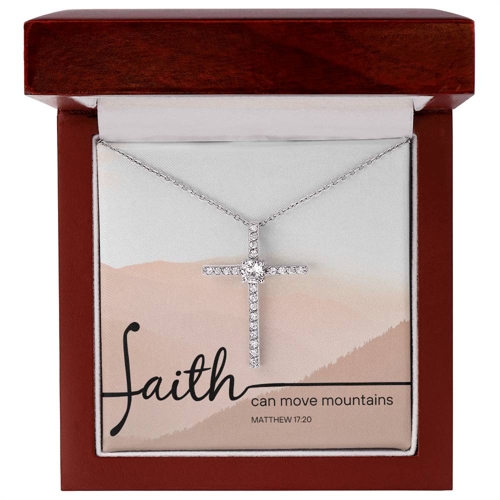 Faith Can Move Mountains Cross Neckless