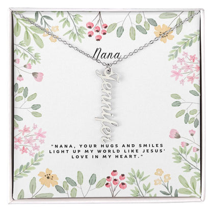 Dear Nana Multi Vertical Name Necklace