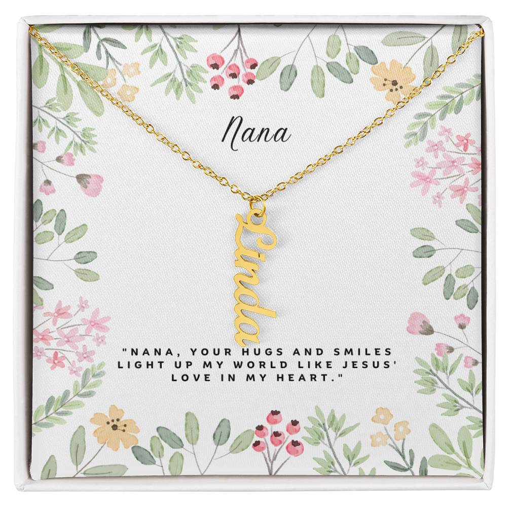 Dear Nana Multi Vertical Name Necklace