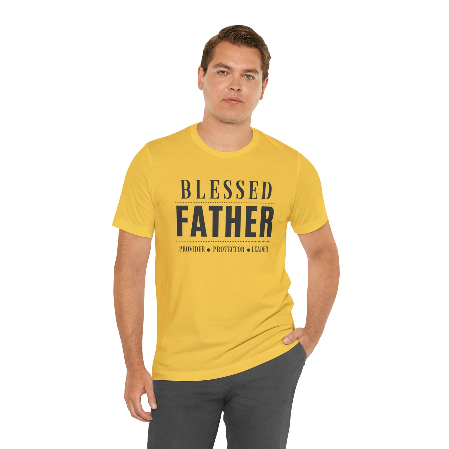 Blessed Father Protector Unisex Jersey Short Sleeve Tee