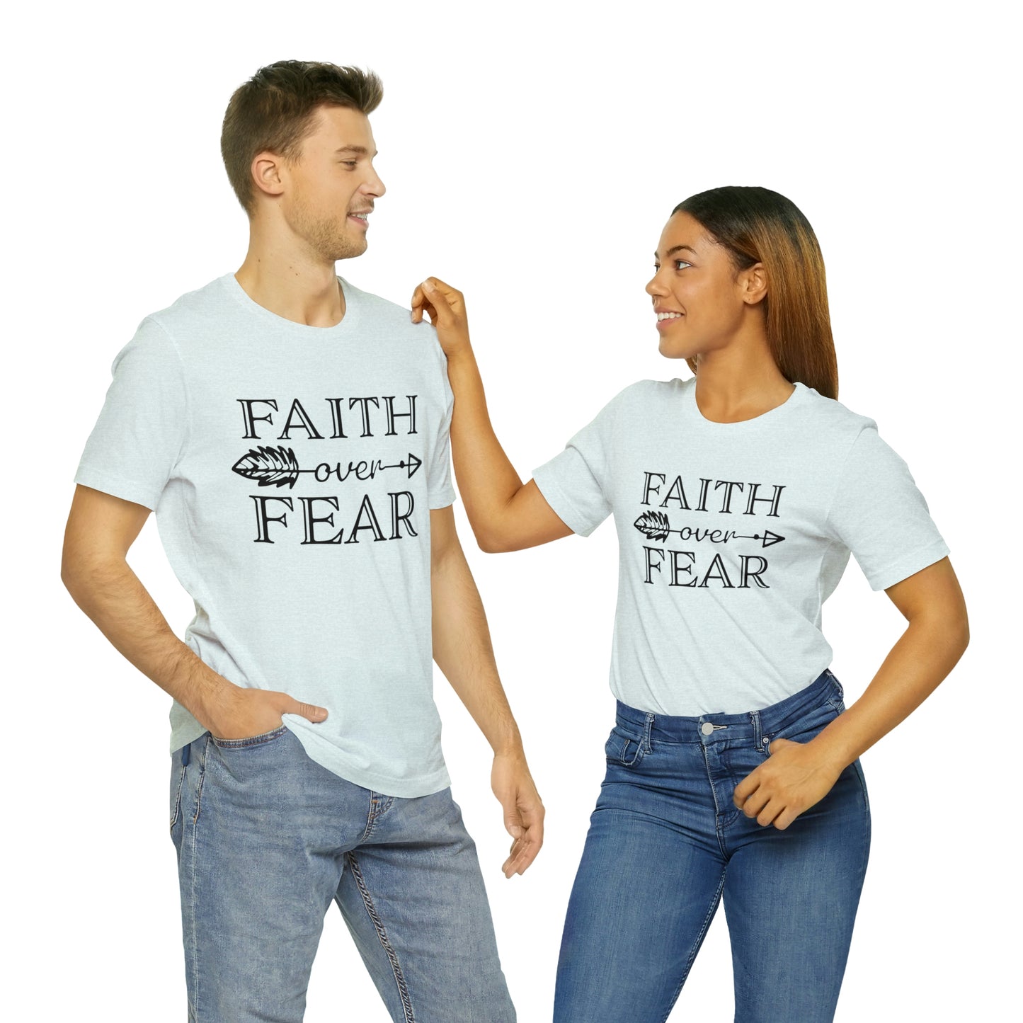 Faith Over Fear Unisex Jersey Short Sleeve Tee