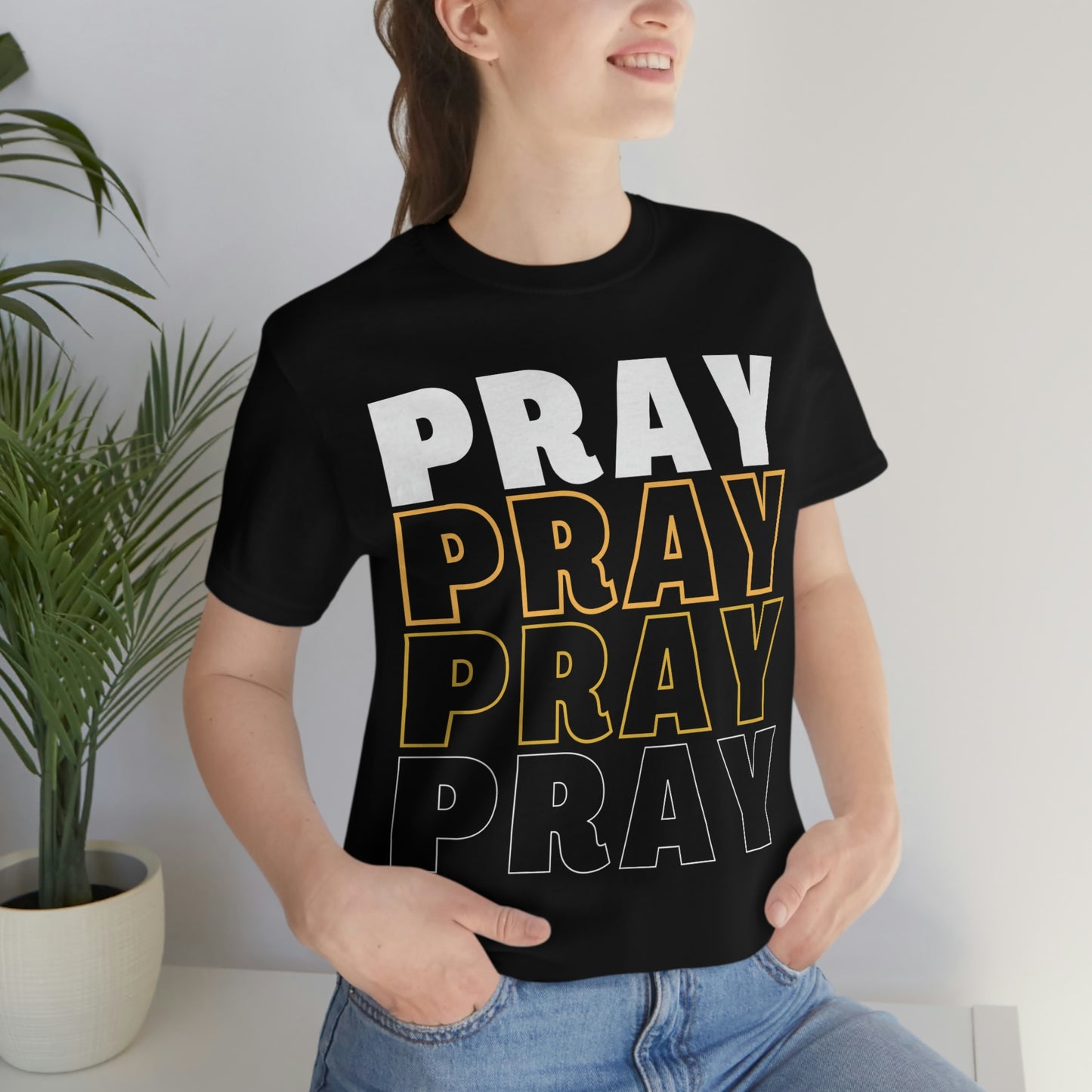 Pray More Unisex Jersey Short Sleeve Tee