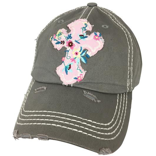 Floral Cross Cap
