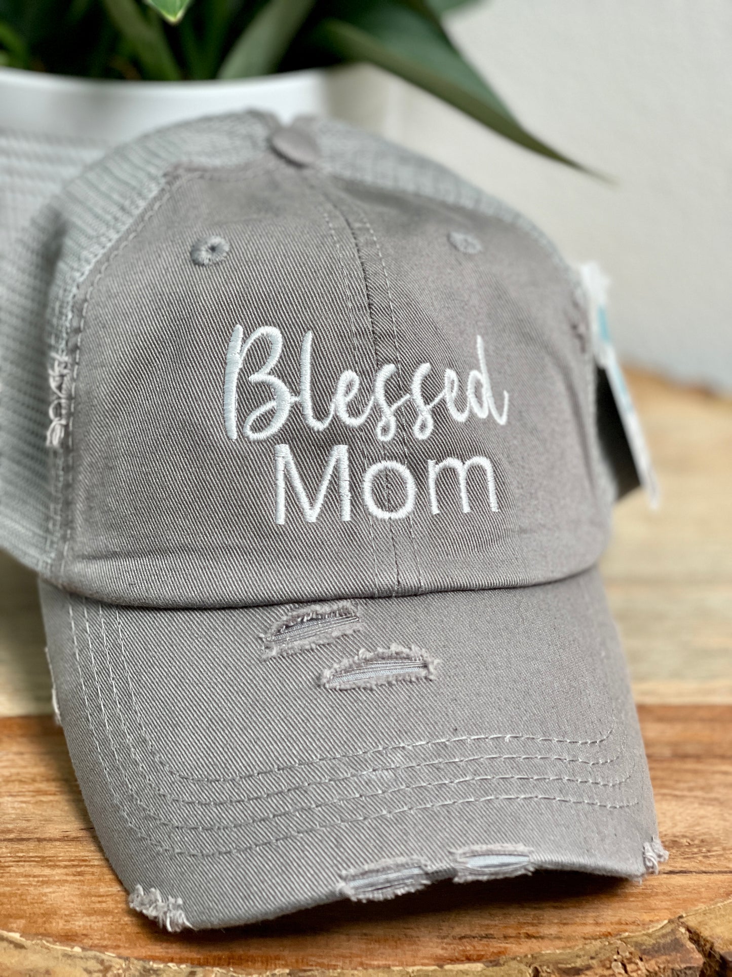 Blessed Mom Ponytail Hat