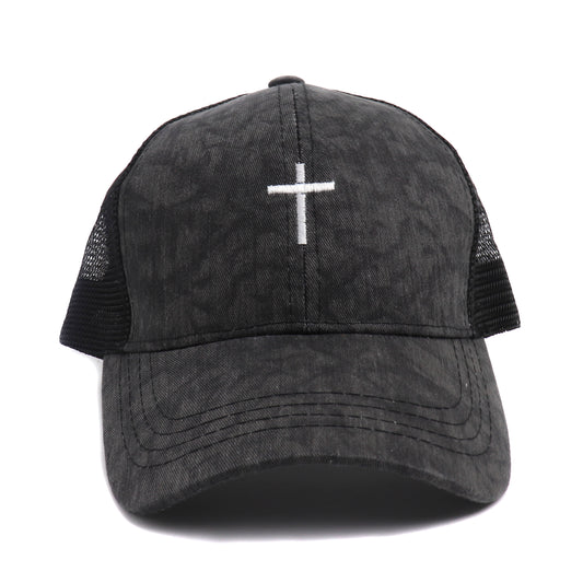 Cross Tie Dye Mesh Cap