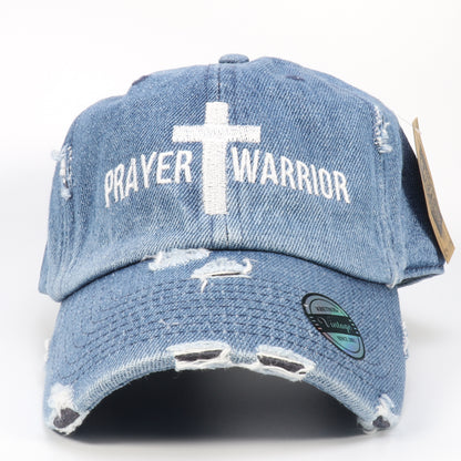 Prayer Warrior Vintage Denim Cap