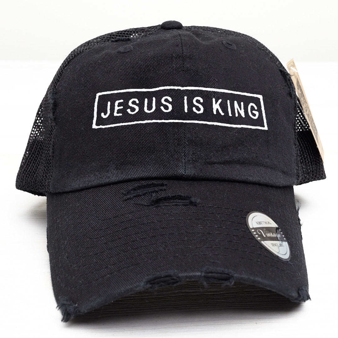 Jesus Is King Vintage Mesh Back Hat