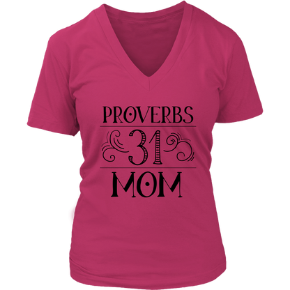 Proverbs 31 Mom Womens V Neck