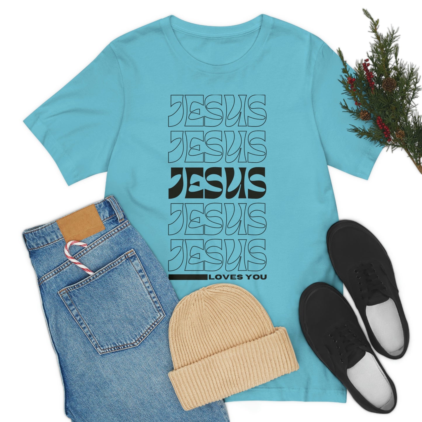 Jesus Loves You Unisex Jersey Short Sleeve Tee