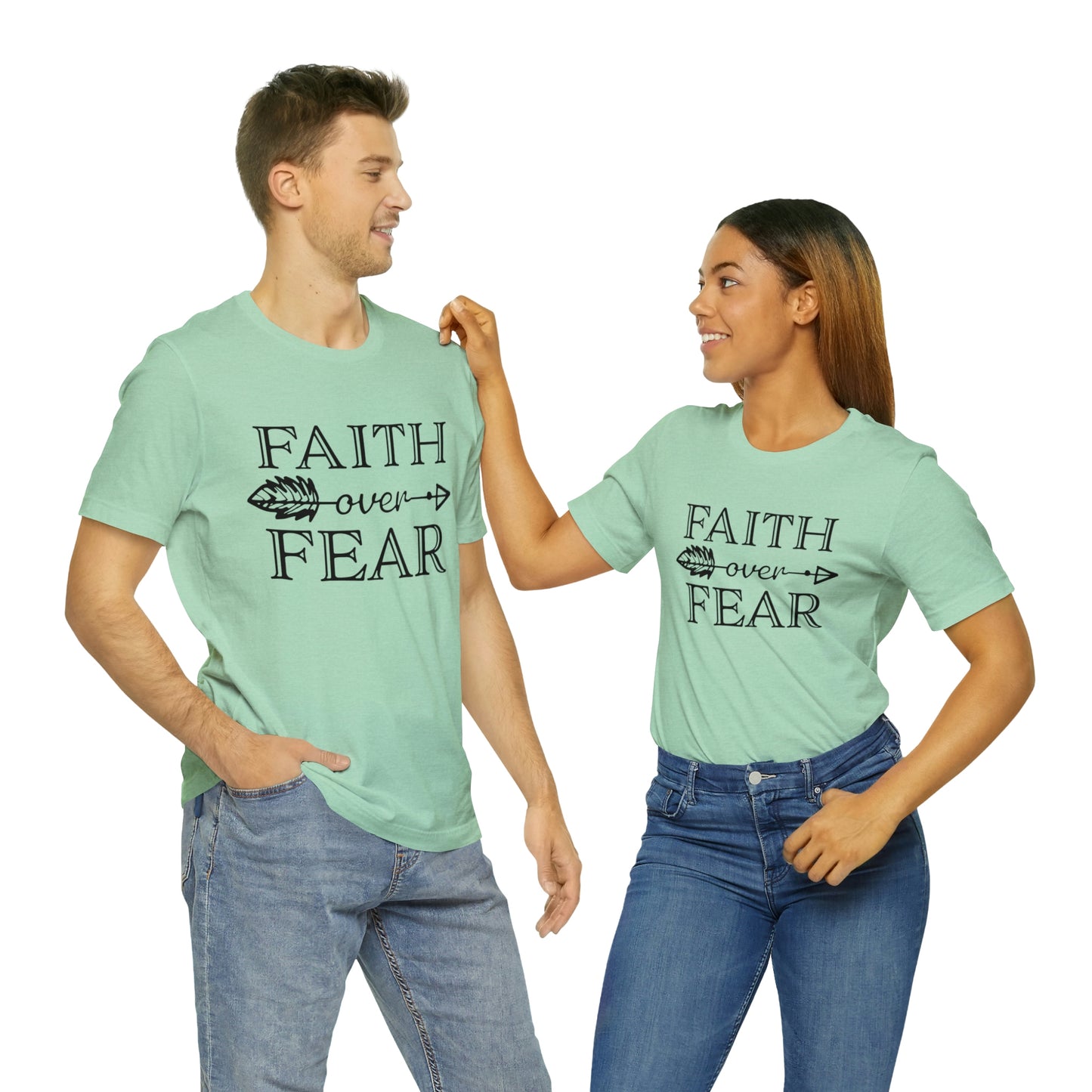 Faith Over Fear Unisex Jersey Short Sleeve Tee