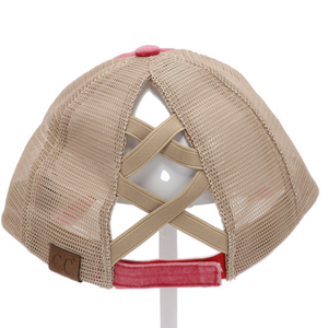 Cross Criss Cross Ponytail Hat