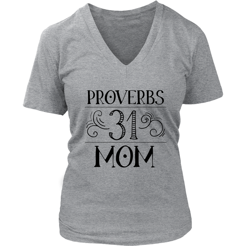 Proverbs 31 Mom Womens V Neck