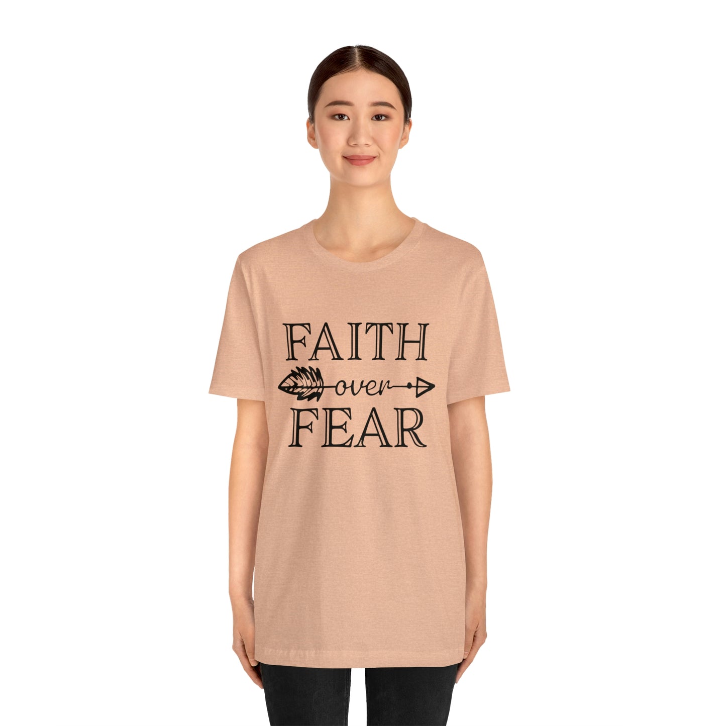 Faith Over Fear Unisex Jersey Short Sleeve Tee