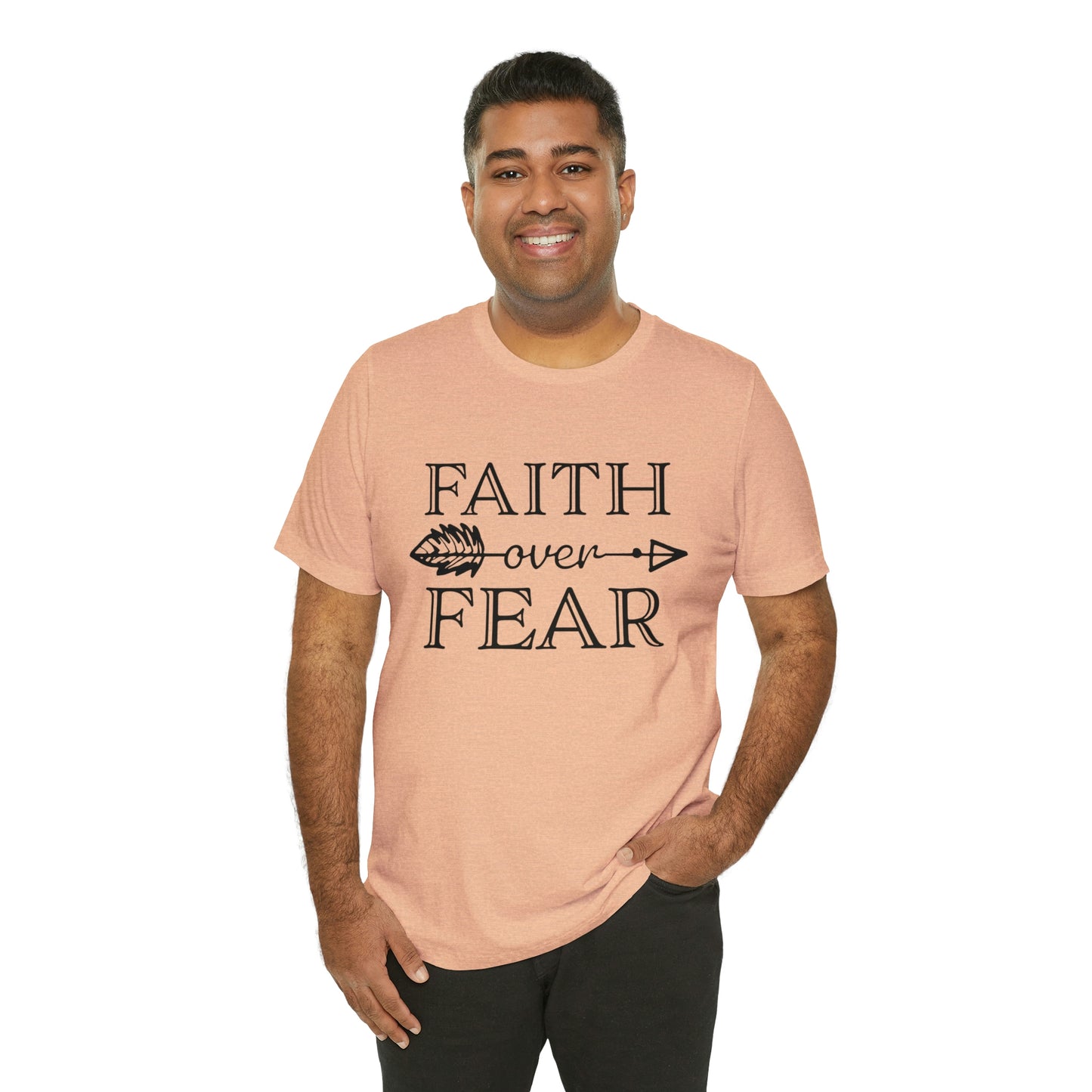 Faith Over Fear Unisex Jersey Short Sleeve Tee