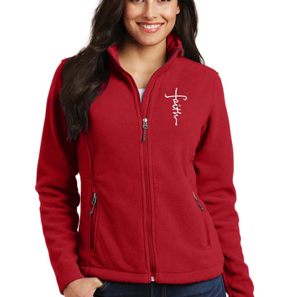 Ladies Microfleece Faith Cross Jacket