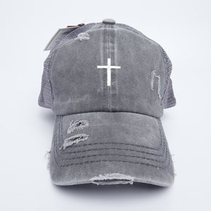 Cross Criss Cross Ponytail Hat