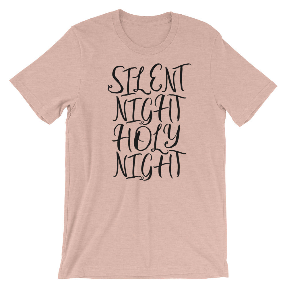 Silent Night script Unisex T-Shirt