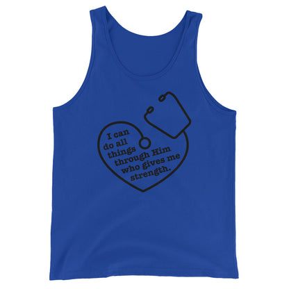 All things through him Stethoscope - Unisex Tank Top