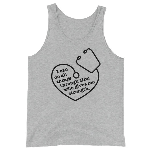 All things through him Stethoscope - Unisex Tank Top