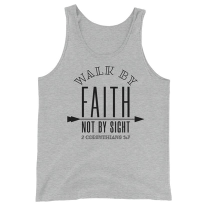 By Faith not Sight Unisex Jersey Tank with Tear Away Label