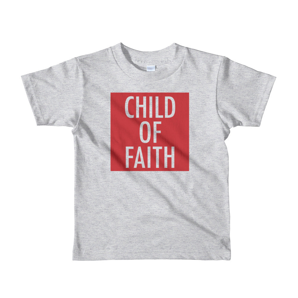 Child of Faith in red toddler t-shirt