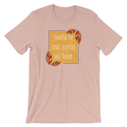 Jesus, Hayrides and Flannel Unisex T-Shirt