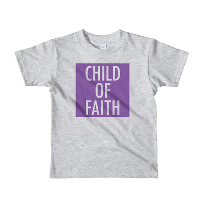 Child of Faith in purple toddler t-shirt