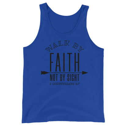 By Faith not Sight Unisex Jersey Tank with Tear Away Label