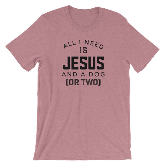 Jesus and a dog or two Unisex T-Shirt